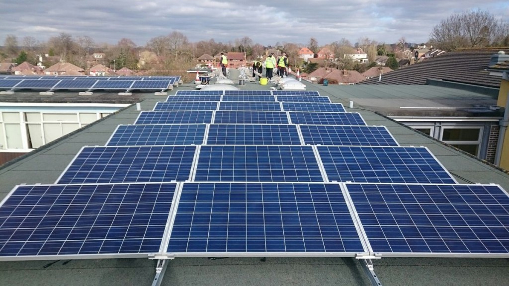Solar Panels on Downlands Community School in Hassocks